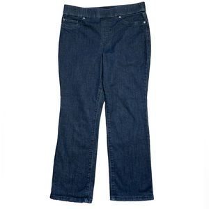 Kim Rogers Women's‎ Pull On Tummy Control Straight Leg Jeans Sz. 10P Short